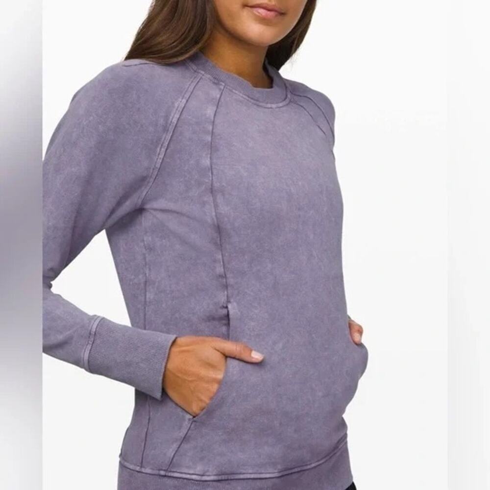 Lululemon Scuba Crew *Wash – Washed Purple Quartz – Size 8 – Comfy Chic 💜 - Picture 2 of 11